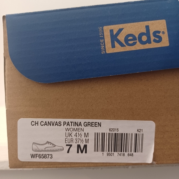 Keds - Women's Size US 7 Patina Li.e Green Low Cut Sneaker Shoe - Picture 2 of 12
